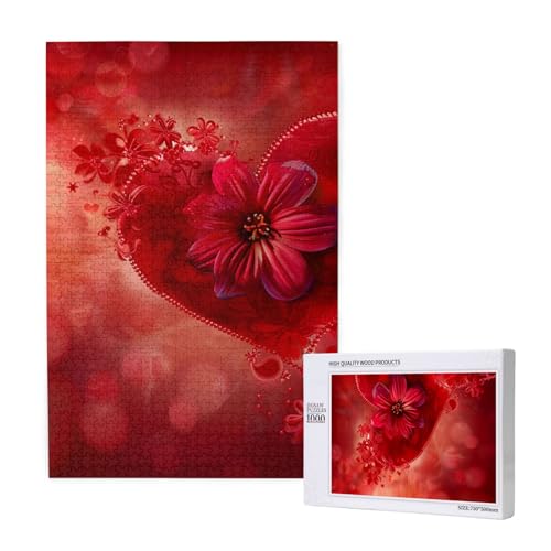 Valentinstag-gedrucktes Intelligenz-Puzzle aus Holz, 50 x 75 cm, 1000 Teile (verpackt), Puzzle, Lernspiel für Erwachsene, Heimdekoration, Puzzle von JKSEEPYN