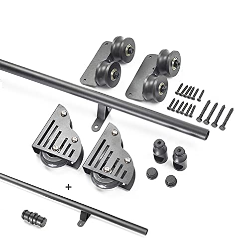 JKSVTF Schiebetür-Set, 1 m - 6,1 m, Rollleiter, Hardware, Bibliothek, Schiebeleiter, Hardware-Set, runde Schiene, mobile Leiter, mit Bodenrollen, 100 cm JKSVTF Schiebetür-Set, 1 m - 6,1 m, Rollleiter, Hardware, Bibliothek, Schiebeleiter, Hardware-Set, runde Schiene, mobile Leiter, mit Bodenrollen, 100 cm von JKSVTF