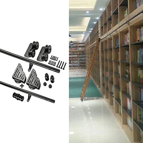 JKSVTF Schiebetür-Set, Schiebeleiter, Bibliothek, komplettes Set, Hardware, Rollbahn, 100 cm Schienen-Kit JKSVTF Schiebetür-Set, Schiebeleiter, Bibliothek, komplettes Set, Hardware, Rollbahn, 100 cm Schienen-Kit von JKSVTF