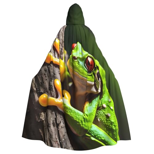 JKXUN Baumfrosch Baby Unisex Cosplay Kostüm Halloween Kapuzenumhang Umhang für Party Verkleiden voller Länge Uniform Robe von JKXUN