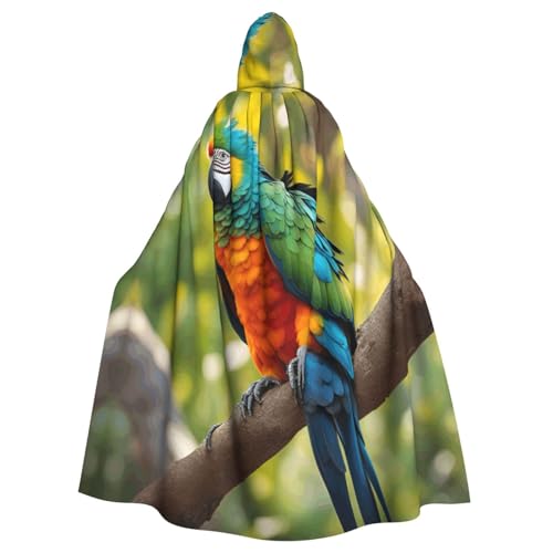 JKXUN Fantastischer Parrot Feather Unisex Cosplay Kostüm Halloween Kapuzenumhang Umhang für Party Verkleiden voller Länge Uniform Robe von JKXUN