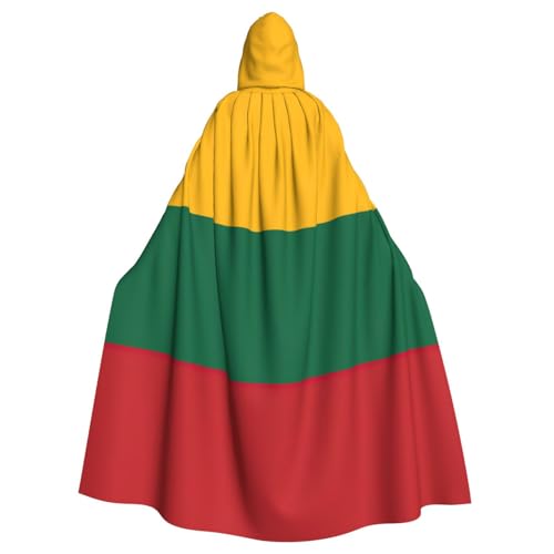JKXUN Flagge von Litauen, Unisex, Cosplay-Kostüm, Halloween, Kapuzenumhang, Umhang für Party, Verkleidung, volle Länge, Uniform-Bademantel von JKXUN