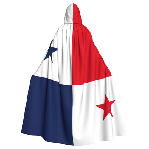 JKXUN Flagge von Panama, Unisex, Cosplay-Kostüm, Halloween, Kapuzenumhang, Umhang für Party, Verkleidung, volle Länge, Uniform-Bademantel von JKXUN