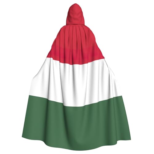 JKXUN Flagge von Ungarn, Unisex, Cosplay-Kostüm, Halloween, Kapuzenumhang, Umhang für Party, Verkleidung, volle Länge, Uniform-Bademantel von JKXUN