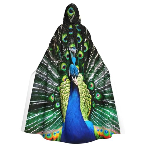 JKXUN Frischer Pfau, Unisex, Cosplay-Kostüm, Halloween, Kapuzenumhang, Umhang für Party, Verkleidung, volle Länge, Uniform-Bademantel von JKXUN