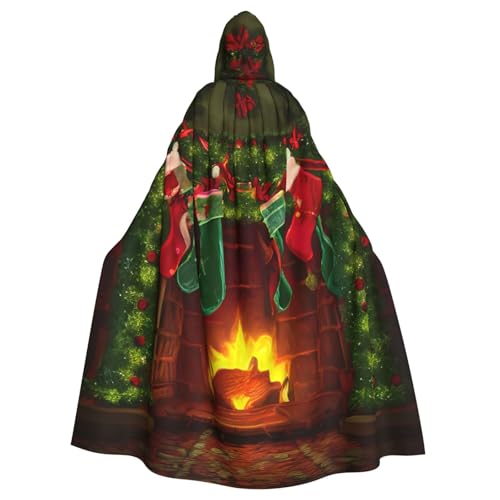 JKXUN Frohe Weihnachten, Unisex, Cosplay-Kostüm, Halloween, Kapuzenumhang, Umhang für Party, Verkleidung, volle Länge, Uniform-Bademantel von JKXUN