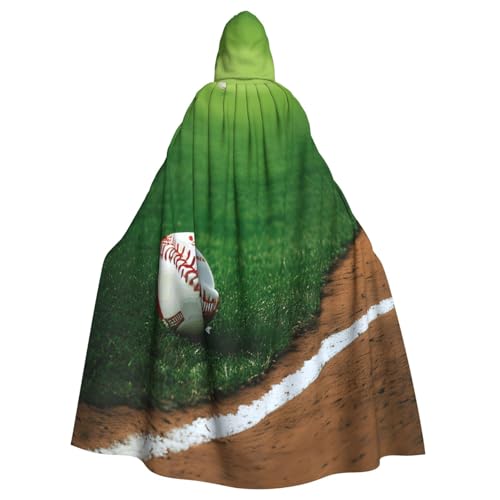 JKXUN Gras Baseball-Softball-Kostüm, Unisex, Cosplay-Kostüm, Halloween, Kapuzenumhang, Umhang für Party, Verkleidung, volle Länge, Uniform-Bademantel von JKXUN