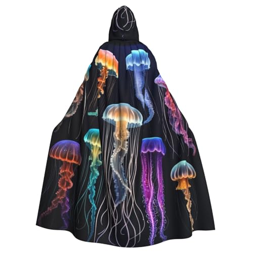 JKXUN Jellyfish Ocean Unisex Cosplay Kostüm Halloween Kapuzenumhang Umhang für Party Verkleiden voller Länge Uniform Robe von JKXUN