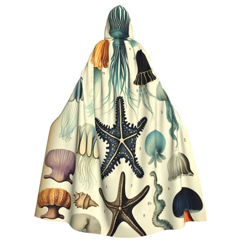 JKXUN Jellyfish Ocean Unisex Cosplay Kostüm Halloween Kapuzenumhang Umhang für Party Verkleiden voller Länge Uniform Robe von JKXUN