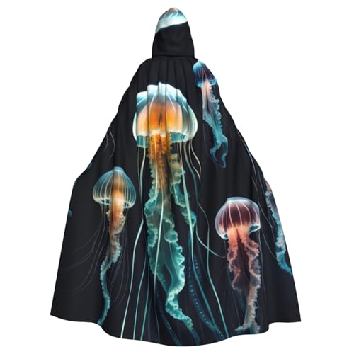 JKXUN Jellyfish Ocean Unisex Cosplay Kostüm Halloween Kapuzenumhang Umhang für Party Verkleiden voller Länge Uniform Robe von JKXUN