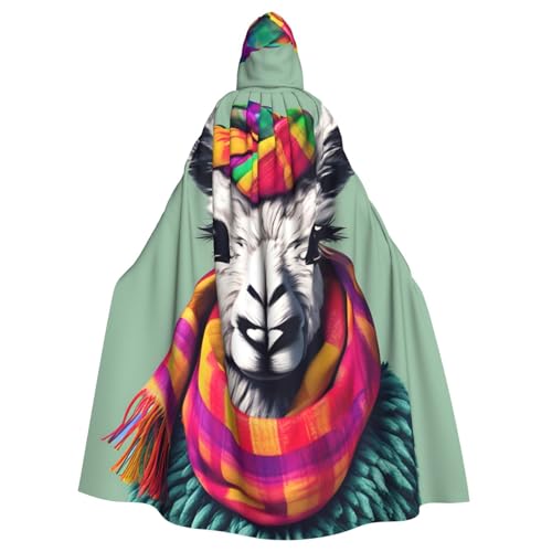 JKXUN Lama in einem Schal, Unisex, Cosplay-Kostüm, Halloween, Kapuzenumhang, Umhang für Party, Verkleidung, volle Länge, Uniform-Bademantel von JKXUN