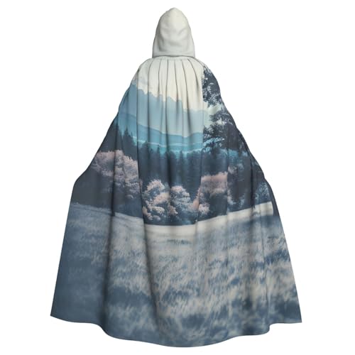 JKXUN Landschaftsbäume, Unisex, Cosplay-Kostüm, Halloween, Kapuzenumhang, Umhang für Party, Verkleidung, volle Länge, Uniform-Bademantel von JKXUN