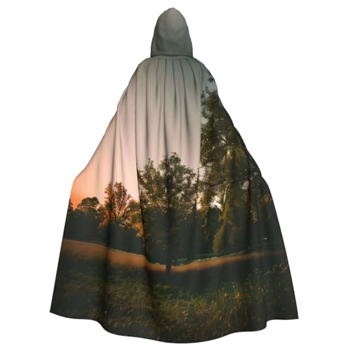 JKXUN Landschaftsbäume, Unisex, Cosplay-Kostüm, Halloween, Kapuzenumhang, Umhang für Party, Verkleidung, volle Länge, Uniform-Bademantel von JKXUN