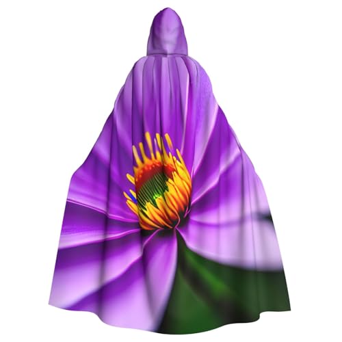 JKXUN Lila Blume 1 Unisex Cosplay Kostüm Halloween Kapuzenumhang Umhang für Party Verkleiden volle Länge Uniform Robe von JKXUN