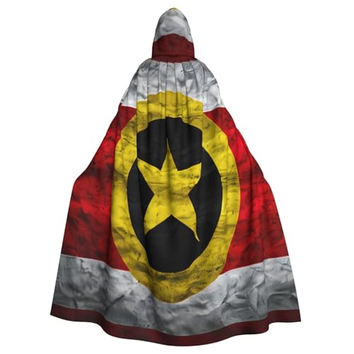 JKXUN Maryland Flagge, Unisex, Cosplay-Kostüm, Halloween, Kapuzenumhang, Umhang für Party, Verkleidung, volle Länge, Uniform-Bademantel von JKXUN