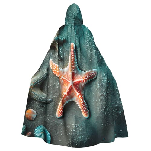 JKXUN Muscheln Seestern Unisex Cosplay Kostüm Halloween Kapuzenumhang Umhang für Party Verkleiden voller Länge Uniform Robe von JKXUN