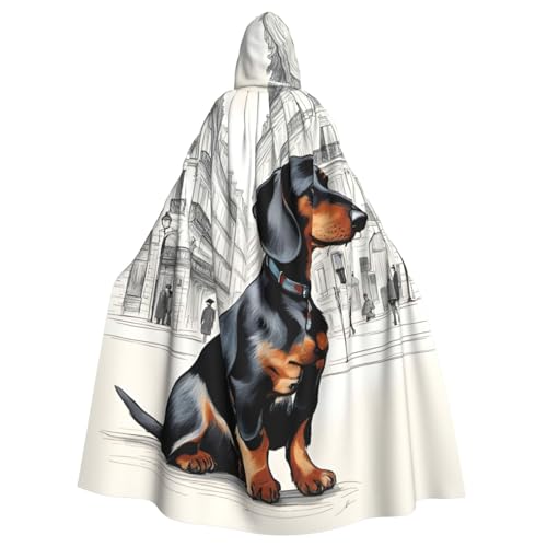 JKXUN Pariser Dackel Unisex Cosplay Kostüm Halloween Kapuzenumhang Umhang für Party Verkleiden voller Länge Uniform Robe von JKXUN
