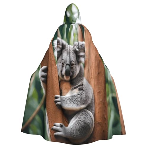 JKXUN Umarmender Baumkoala-Kostüm, Unisex, Cosplay-Kostüm, Halloween, Kapuzenumhang, Umhang für Party, Verkleidung, volle Länge, Uniform-Bademantel von JKXUN