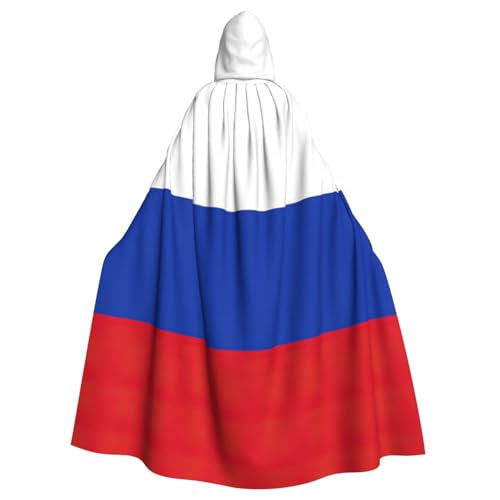 JKXUN Umhang mit russischer Flagge, Unisex, Cosplay-Kostüm, Halloween, Kapuzenumhang für Party, Verkleidung, volle Länge, Uniform-Bademantel von JKXUN