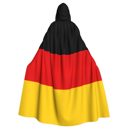 JKXUN Unisex Cosplay-Kostüm mit deutscher Flagge, Halloween-Kapuzenumhang für Partys, Verkleidungen, volle Länge, Uniform-Bademantel von JKXUN