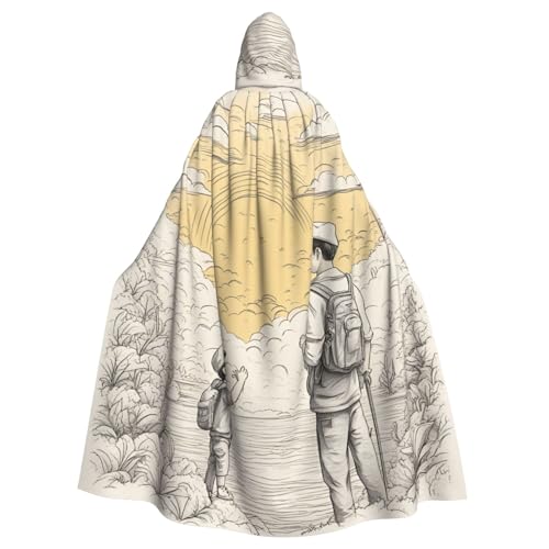 JKXUN Unisex-Kostüm "Happy Fathers Day" von Son, Cosplay-Kostüm, Halloween, Kapuzenumhang, Umhang für Party, Verkleidung, volle Länge, Uniform-Bademantel von JKXUN