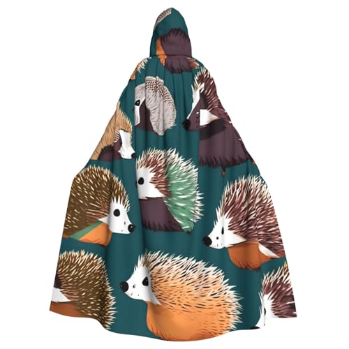 JKXUN Viele Igel, Unisex, Cosplay-Kostüm, Halloween, Kapuzenumhang, Umhang für Party, Verkleidung, volle Länge, Uniform-Bademantel von JKXUN