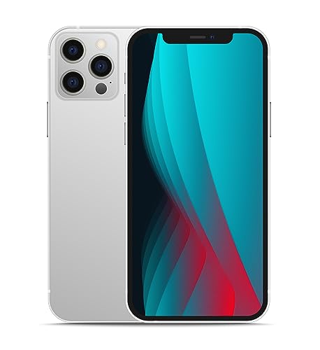 JLE Vollfarbiger Schnuller Premium Display Modell Phone 12 Pro Max Silber | kompatibel mit Handyhüllen (Silber, 12 Pro Max) von JLE
