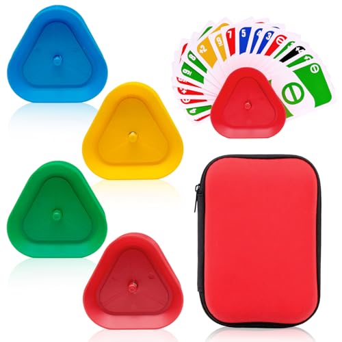 JLNGTHONG 5-teiliges Spielkartenaufbewahrungs-Set, Spielkartenhalter-Set, Spielkartenhalter für Kinder, langlebiges Kunststoff-Dreieck, Stehkartenspiel-Halter für Party mit Freund, Familientreffen JLNGTHONG 5-teiliges Spielkartenaufbewahrungs-Set, Spielkartenhalter-Set, Spielkartenhalter für Kinder, langlebiges Kunststoff-Dreieck, Stehkartenspiel-Halter für Party mit Freund, Familientreffen von JLNGTHONG