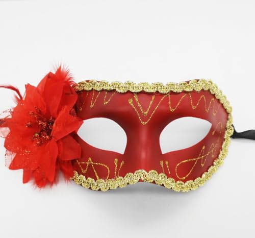 JLTC 2 Halloween Masken, Schöne Seitenblume Rose Spitze Masken, Make-up, Tanzparty, Sexy Augenmasken Masken von JLTC
