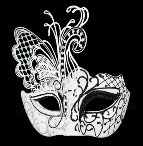 JLTC 2 High-end Halbgesichtsmasken, Make-up Requisiten, Metall Eisen Prinzessin Schmetterling Augenmasken Für Tanzpartys von JLTC