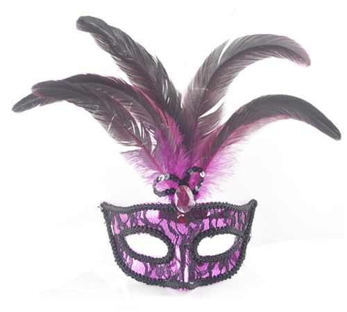 JLTC Feder Maske Festival Party Dress Up Make-up Kleine Schönheit Dekorative Maske Augenmaske Galvanisierte Spitze Feder Maske von JLTC