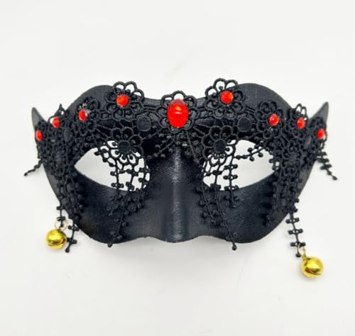 JLTC Glocke, Spitze, Diamant Eingelegt Schönheit Maske, Halloween Spiel Party Augenmaske von JLTC