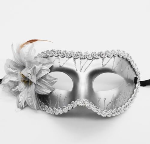JLTC Halloween Maske Schöne Seitenblume Rose Spitze Maske Make-up Ball Party Augenmaske von JLTC