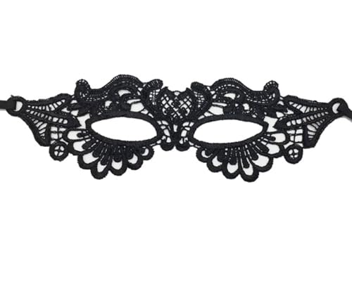 JLTC Party Schwarze Spitze Maske, Tanz Halloween Requisiten, Halbgesicht Sexy Bar Augenmaske von JLTC