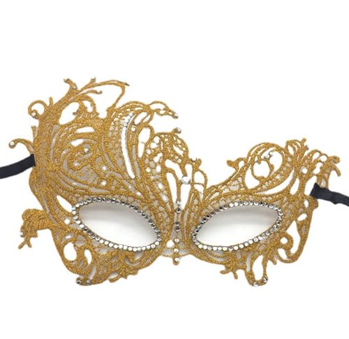 JLTC Tanzspitzenmaske, Halbgesicht Erwachsener Halloween Requisiten, Phönix Und Diamant Lustige Augenmaske, Weibliche Performance Zubehör von JLTC