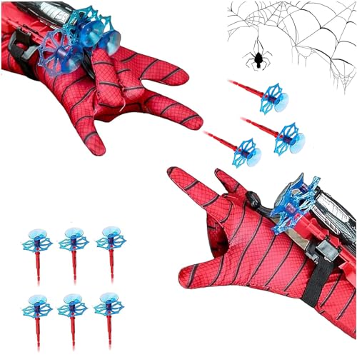 JLTXKST 2 Set Spider Launcher Handschuh,Kids Spider Hero Handschuhe,Hero Launcher Handgelenk Spielzeug,Cosplay Glove Launcher, für Spider-Man Cosplay Lustiges Lernspielzeug von JLTXKST