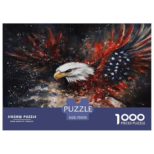 Adler Puzzle 1000 Teile Schwer Puzzle Spielzeug Lernspiel Impossible Herausforderungsspielzeug Für Erwachsene Kinder 70x50cm/1000pcs von JLZBXCUER