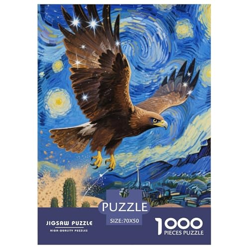 Adler Puzzle 1000-teilige Schwer Puzzle Spielzeug Lernspiel Impossible Herausforderung Spielzeug Für Erwachsene Kinder 70x50cm/1000pcs von JLZBXCUER