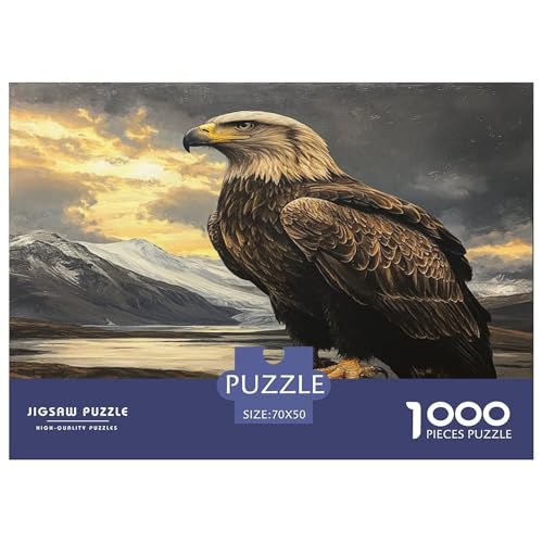 Adler Puzzle 1000-teilige Schwer Puzzle Spielzeug Lernspiel Impossible Herausforderung Spielzeug Für Erwachsene Kinder 70x50cm/1000pcs von JLZBXCUER