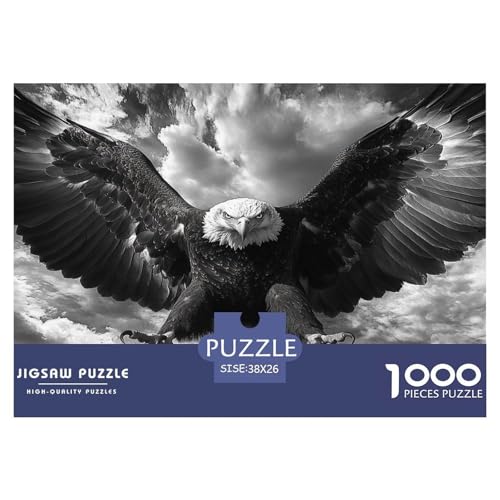 Adler Puzzle 1000-teilige Schwer Puzzle Spielzeug Lernspiel Impossible Herausforderungsspielzeug Für Erwachsene Kinder 38x26cm/1000pcs von JLZBXCUER