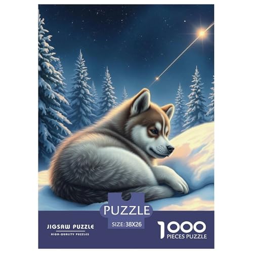 Alaskanische Malamute Puzzles 1000 Teile Schwer Puzzle Spielzeug Pädagogisches Spiel Impossible Haustier Hund Herausforderung Spielzeug Für Erwachsene Und Kinder in Bewährter 38x26cm/1000pcs Alaskanische Malamute Puzzles 1000 Teile Schwer Puzzle Spielzeug Pädagogisches Spiel Impossible Haustier Hund Herausforderung Spielzeug Für Erwachsene Und Kinder in Bewährter 38x26cm/1000pcs von JLZBXCUER
