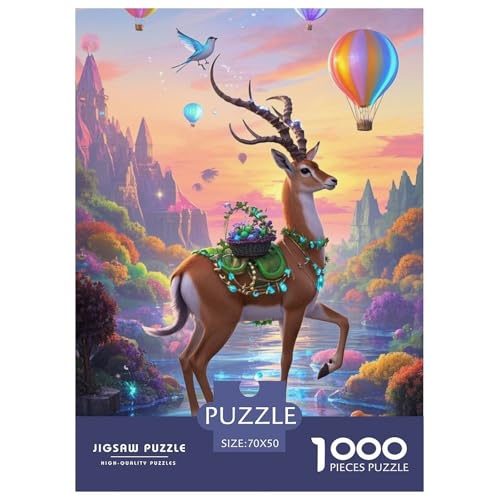 Antelope Puzzle 1000 Teile Schwer Puzzle Spielzeug Pädagogisches Spiel Impossible Herausforderungsspielzeug Für Erwachsene Kinder 70x50cm/1000pcs Antelope Puzzle 1000 Teile Schwer Puzzle Spielzeug Pädagogisches Spiel Impossible Herausforderungsspielzeug Für Erwachsene Kinder 70x50cm/1000pcs von JLZBXCUER