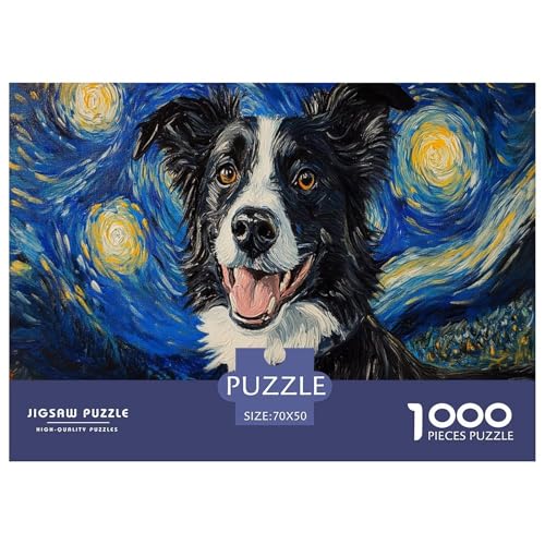 Australischer Schäfer Puzzles 1000 Teile Schwer Puzzle Spielzeug Lernspiel Impossible Herausforderung Spielzeug Für Erwachsene Und Kinder in Bewährter 70x50cm/1000pcs von JLZBXCUER