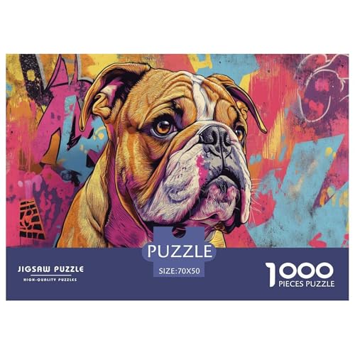 BULLHund Puzzle 1000-teilige Schwer Puzzle Spielzeug Lernspiel Impossible Herausforderung Spielzeug Für Erwachsene Und Kinder Ab 14 Jahren 70x50cm/1000pcs von JLZBXCUER