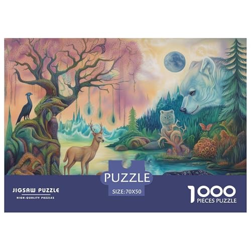 Bär und Hirsch Puzzle 1000 Teile Schwer Puzzle Spielzeug Lernspiel Impossible Dschungel Tiere Herausforderungsspielzeug Für Erwachsene Und Kinder in Bewährter 70x50cm/1000pcs Bär und Hirsch Puzzle 1000 Teile Schwer Puzzle Spielzeug Lernspiel Impossible Dschungel Tiere Herausforderungsspielzeug Für Erwachsene Und Kinder in Bewährter 70x50cm/1000pcs von JLZBXCUER