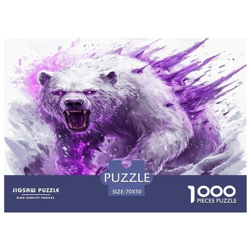 Bären Puzzles 1000 Teile Schwer Puzzle Spielzeug Lernspiel Impossible Herausforderung Spielzeug Für Erwachsene Kinder 70x50cm/1000pcs von JLZBXCUER
