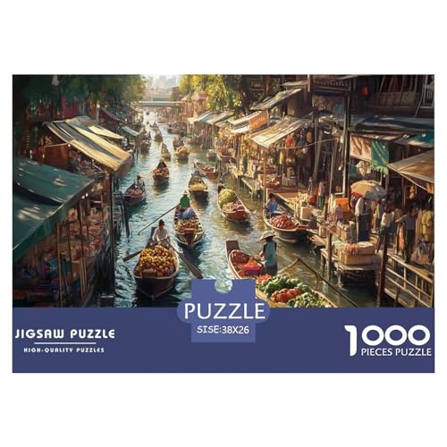 Bangkok Mekong Fluss Puzzles 1000 Teile Schwer Puzzle Spielzeug Lernspiel Impossible Herausforderungsspielzeug Für Erwachsene Und Kinder Ab 12 Jahren 38x26cm/1000pcs Bangkok Mekong Fluss Puzzles 1000 Teile Schwer Puzzle Spielzeug Lernspiel Impossible Herausforderungsspielzeug Für Erwachsene Und Kinder Ab 12 Jahren 38x26cm/1000pcs von JLZBXCUER