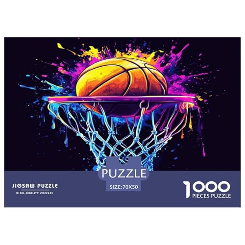 Basketball Puzzles 1000 Teile Schwer Puzzle Spielzeug Lernspiel Impossible Herausforderungsspielzeug Für Erwachsene Kinder 70x50cm/1000pcs von JLZBXCUER