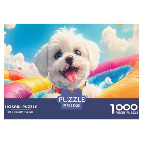 Bichon Frise Puzzle 1000 Teile Schwer Puzzle Spielzeug Lernspiel Impossible Herausforderungsspielzeug Für Erwachsene Und Kinder Ab 14 Jahren 38x26cm/1000pcs Bichon Frise Puzzle 1000 Teile Schwer Puzzle Spielzeug Lernspiel Impossible Herausforderungsspielzeug Für Erwachsene Und Kinder Ab 14 Jahren 38x26cm/1000pcs von JLZBXCUER