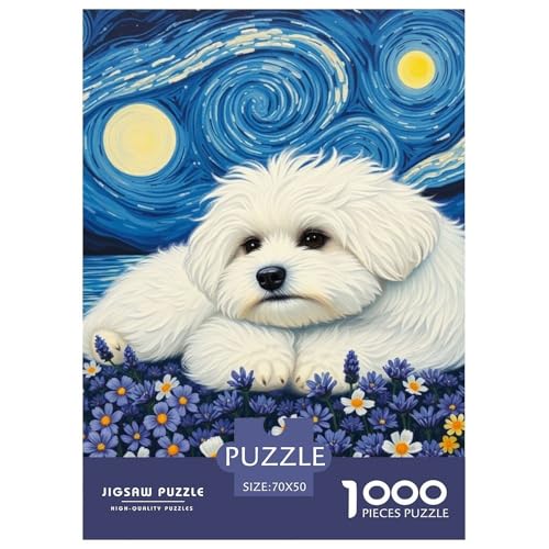 Bichon Frise Puzzle 1000-teilige Schwer Puzzle Spielzeug Lernspiel Impossible Hund Herausforderung Spielzeug Für Erwachsene Kinder 70x50cm/1000pcs Bichon Frise Puzzle 1000-teilige Schwer Puzzle Spielzeug Lernspiel Impossible Hund Herausforderung Spielzeug Für Erwachsene Kinder 70x50cm/1000pcs von JLZBXCUER